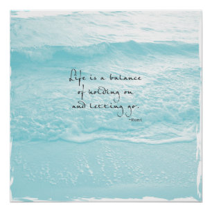 AQUA OCEAN FOTO MIT RUMI QUOTE POSTER