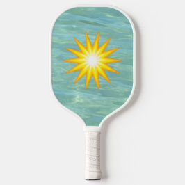 Aqua Ocean Sternexplosion Coastal Vibes Pickleball Schläger
