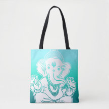 Aqua Ombre Ganesh Bag / Tasche