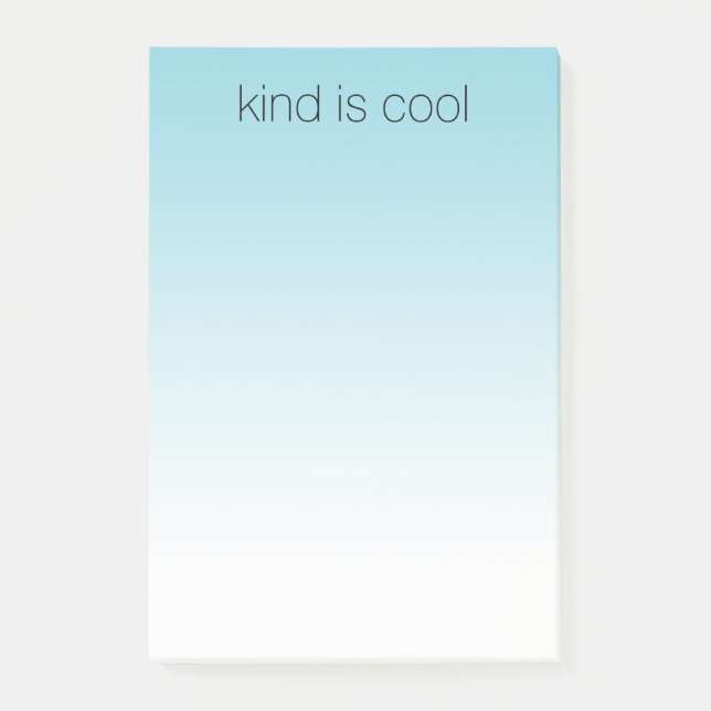 Aqua Ombre Kind ist Cool Post-it Klebezettel (Vorderseite)