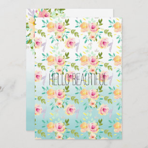 Aqua Ombre Rosa Gelbe Flora