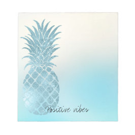 Aqua Ombre Tropische Ananas Notizblock