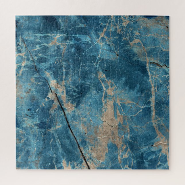 Aqua Onyx Marmor: Hochauflösendes Design. Puzzle (Vertikal)