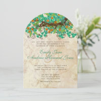 Aqua Orange & Limon Cherry Blossom Brown Paper