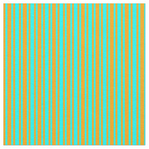 Aqua & Orange Linde Muster Stoff