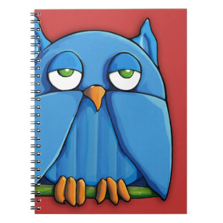 Aqua Owl Red 2 Notebook Notizblock