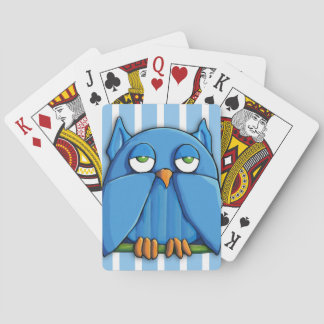 Aqua Owl Stripes Bicycle® Spielkarten