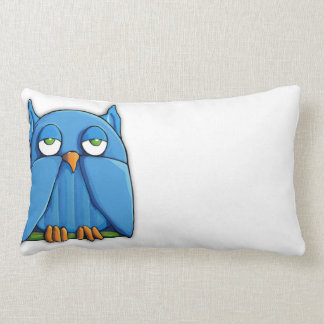 Aqua Owl Throw Kissen
