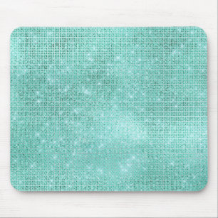 Aqua-Ozean-Blauaquamarine-Diamant-glänzender Mousepad