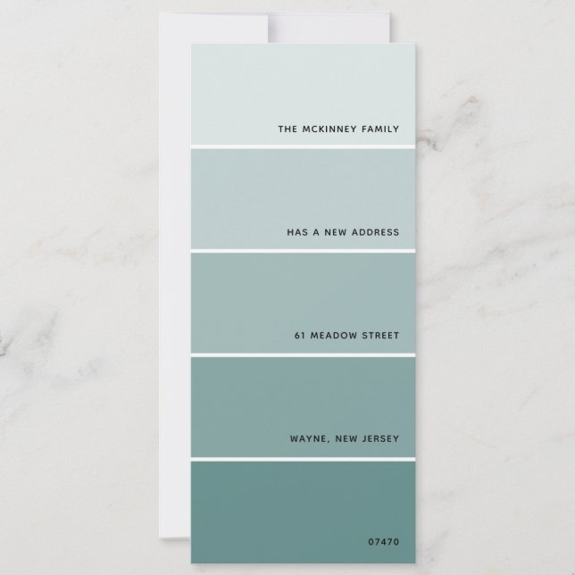 Aqua Paint Swatch Ankündigung (Vorderseite)