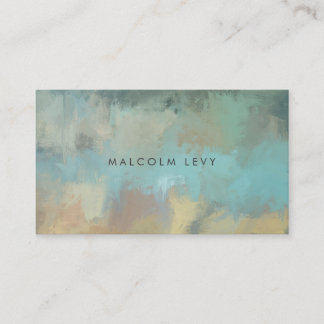 Aqua Painting Textured Distress Business Cards Terminkarte