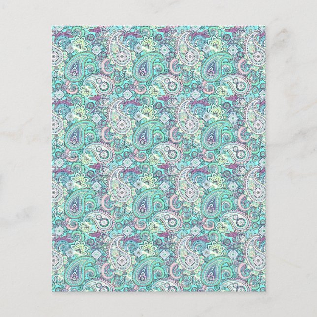 Aqua paisley (Vorderseite)