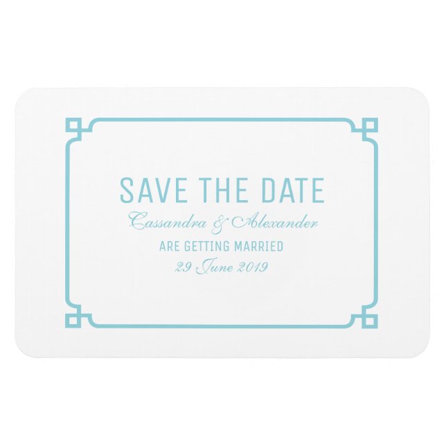Aqua Paradise Deko Chic Save the Date Magnet (Horizontal)