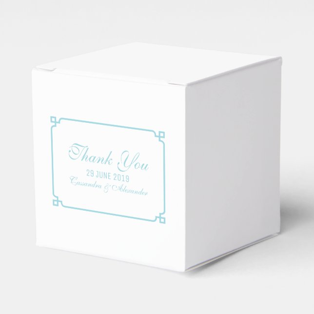 Aqua Paradise Deko Chic Wedding Geschenkschachtel (Vorderseite)