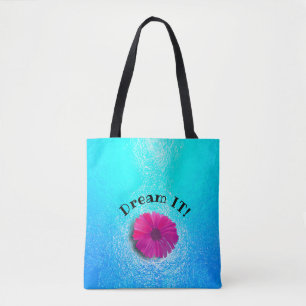 Aqua Pattern mit Fuchsia Vivid Blume