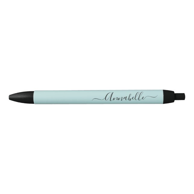 Aqua personalisierter Namensschriftzug Kugelschreiber (Vorderseite)