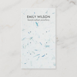 AQUA PETAL HANDMADE PAPIER 3 STUDIERENDE EARRING-A VISITENKARTE
