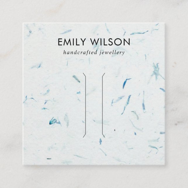 AQUA PETAL HANDMADE PAPIER HAARKLIP DISPLAY KARTE (Vorderseite)