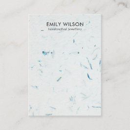 AQUA PETAL HANDMADE PAPIER STUD EARRING DISPLAY VISITENKARTE