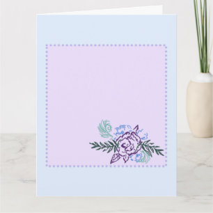 Aqua Pfauenrose Jubiläumskarte Karte