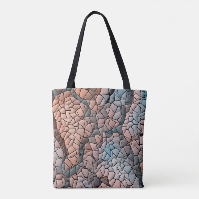 Aqua-Pfirsich- und schwarzes Quiltmuster (Rückseite)