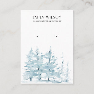 AQUA PINE TREE WINTERWALD STUD EARRING DISPLAY VISITENKARTE