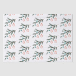 Aqua Pink Weihnachtsbaum Zweigstelle Ornamente Seidenpapier