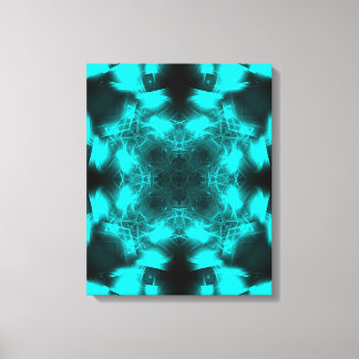 Aqua-Plasma-Symmetrie-Fraktal-Kunst Leinwanddruck