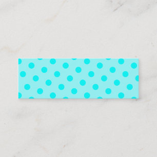 Aqua-Polka-Punkte Mini Visitenkarte