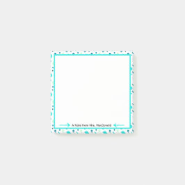 Aqua-Punkt-Lehrer-Dankeschön-Geschenk Post-it Klebezettel
