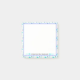 Aqua-Punkt-Lehrer-Dankeschön-Geschenk Post-it Klebezettel