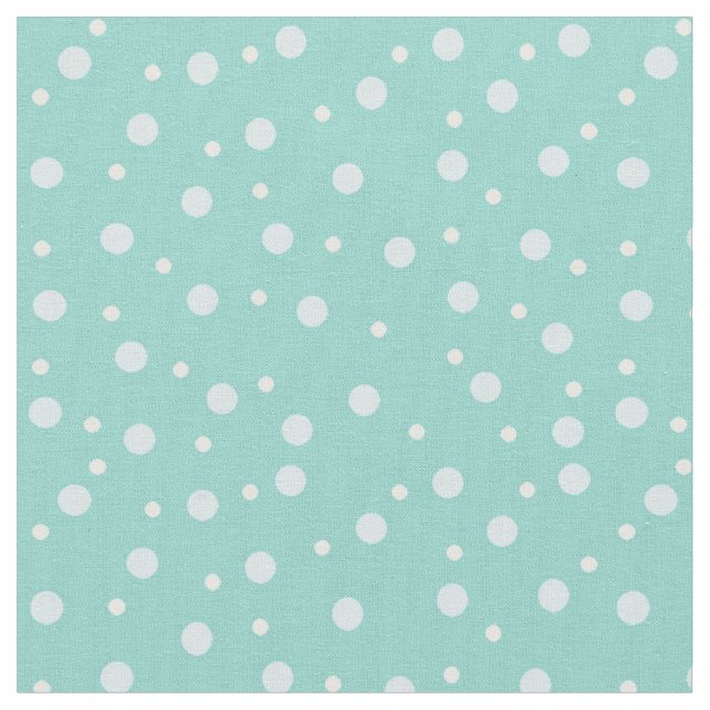 Aqua Punkte Stoff (Nahaufnahme)