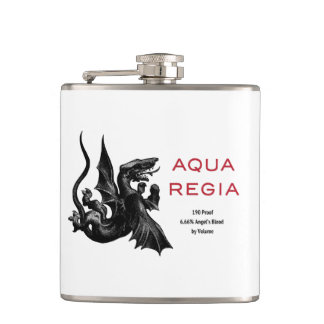 Aqua Regia Flasche - weißer Hintergrund Flachmann