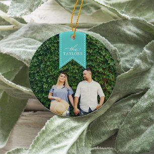 Aqua Ribbon   FOTO Keramik Ornament