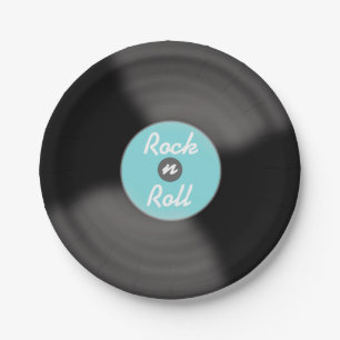 Aqua Rock'n'Roll Record Party Paper Teller