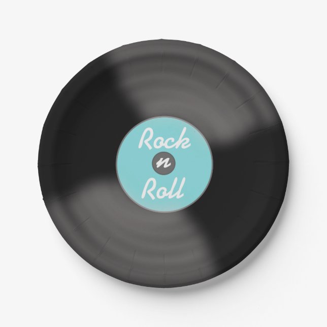 Aqua Rock'n'Roll Record Party Paper Teller (Vorderseite)