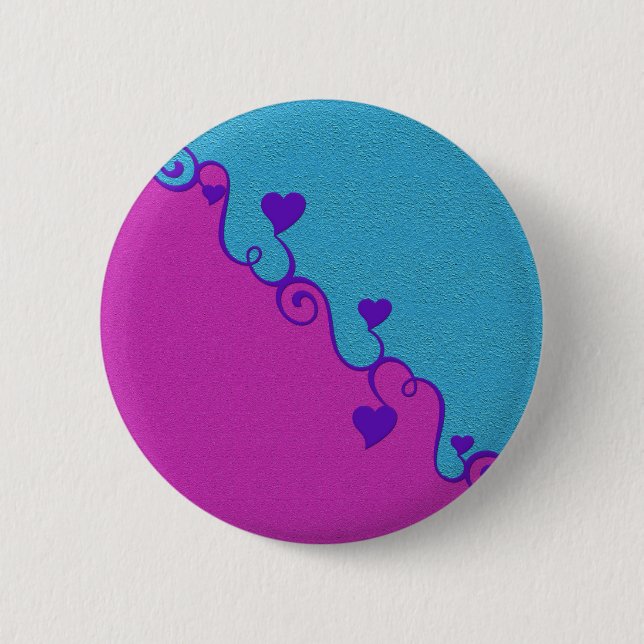 Aqua / Rosa Herzen Taste, anpassen Button (Vorderseite)