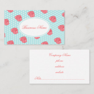 Aqua Rose Business Card Visitenkarte