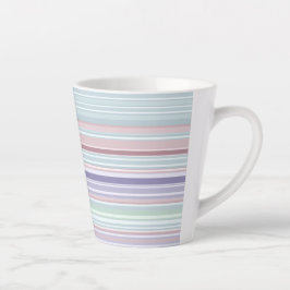 Aqua, Rosé und Lavendelstreifen Milchtasse