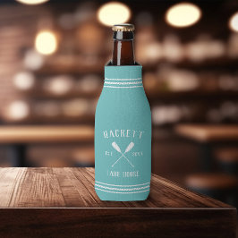 Aqua Rustic Oars Personalisiertes Lake House Flaschenkühler