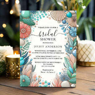 Aqua Sand Arbeit gestapelt Sea Glass Brautparty Einladung