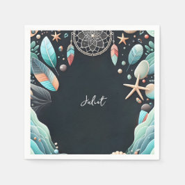 Aqua-Sand-Brautparty Serviette