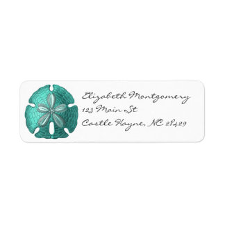 Aqua Sand Dollar Labels