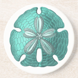 Aqua Sand Dollar Stone Untersetzer