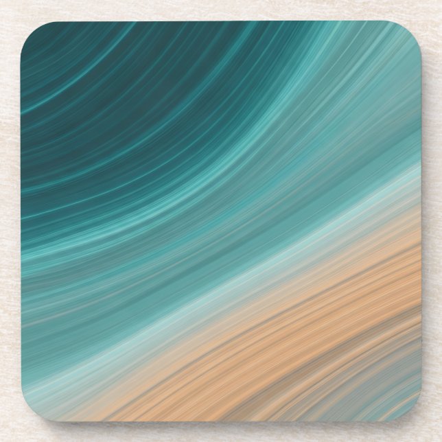 Aqua-Sand-Fluss Getränkeuntersetzer (Vorderseite)