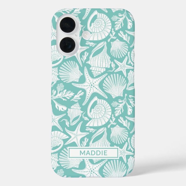 Aqua-Schalen Personalisiert Case-Mate iPhone Hülle (Rückseite)