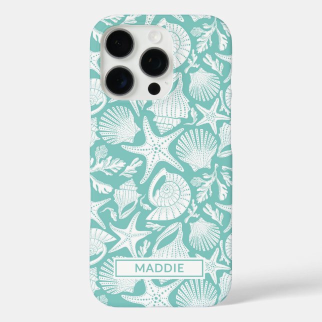 Aqua-Schalen Personalisiert Case-Mate iPhone Hülle (Rückseite)