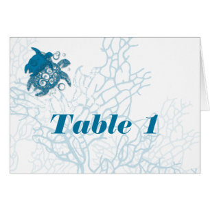 Aqua-Schildkröte-Liebe-Wedding Tischnummerzelt