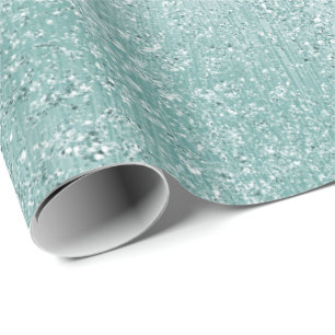Aqua schillerndes Ombre Geschenkpapier