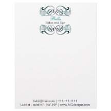 Aqua-Schwarz-Weiß-Chic Business Letters